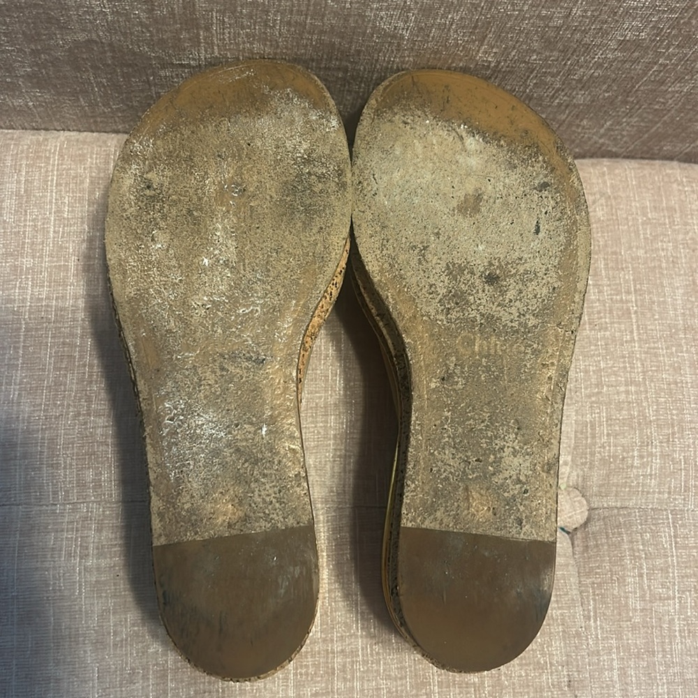 Chloe Camille tan mules slides platforms - Picture 3 of 6